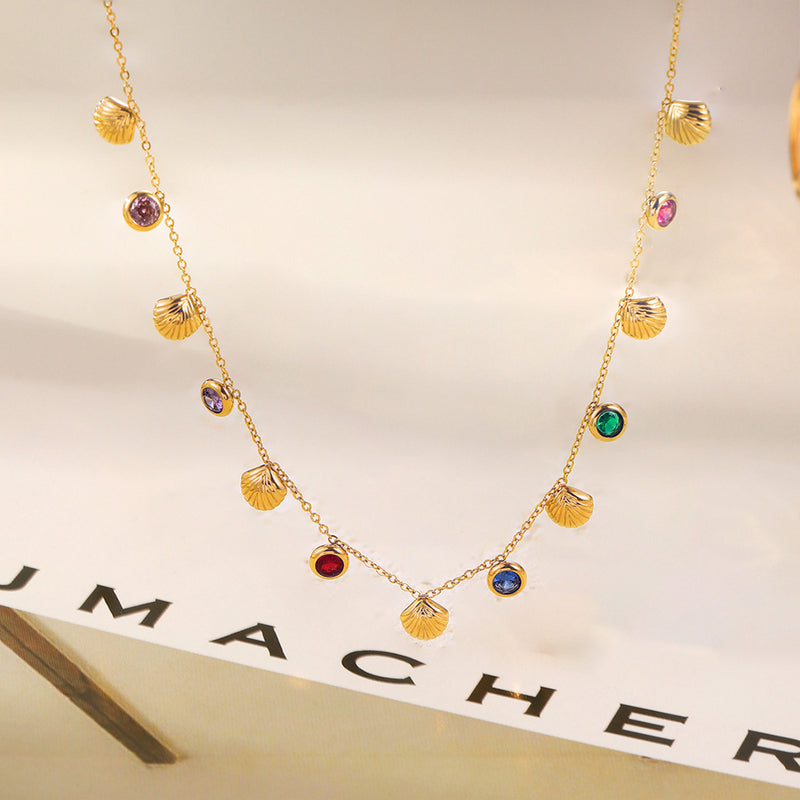 Multi Colour Sea Shell Necklace