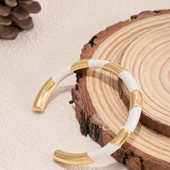 Striped Enamel Bracelet