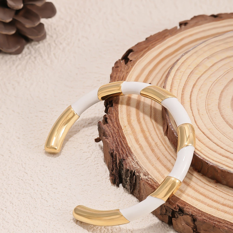 Striped Enamel Bracelet