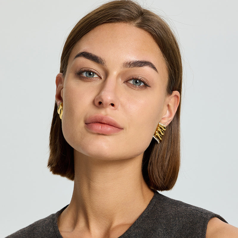 Studded Wing Earrings