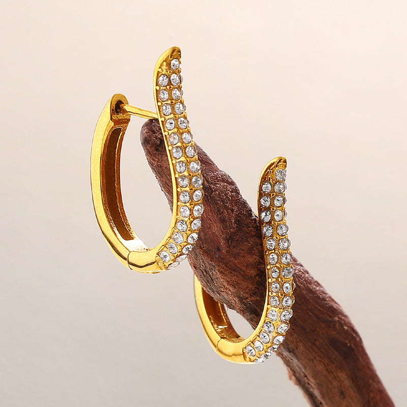 Evoke Studded Hoop Earrings