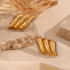 Studded Wing Earrings