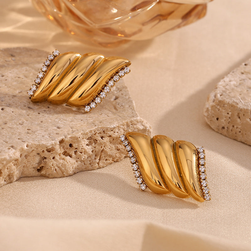 Studded Wing Earrings