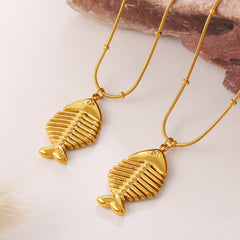 Fish Skeleton Necklace