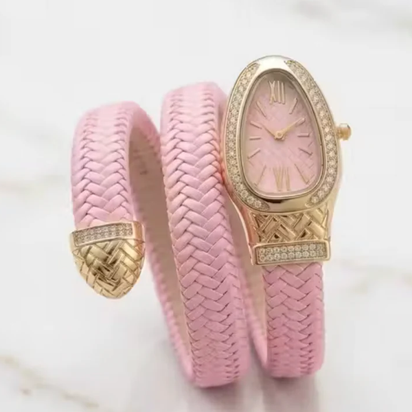 Pink Spiral Watch Bracelet