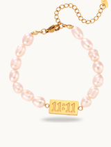 11:11 White Pearl Chain Bracelet