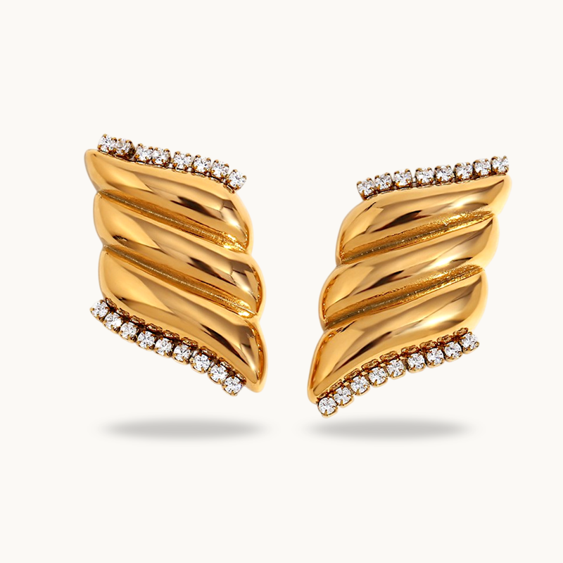 Studded Wing Earrings