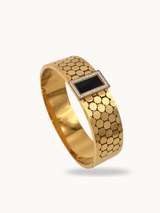 Black Gem Cuff Bracelet