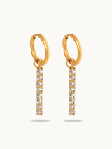 Shining Zircon Tassel Earrings