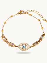 Evil Eye CZ Chain Bracelet