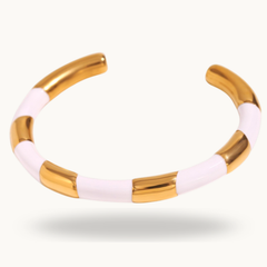 Striped Enamel Bracelet
