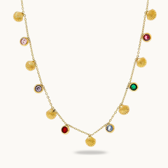 Multi Colour Sea Shell Necklace