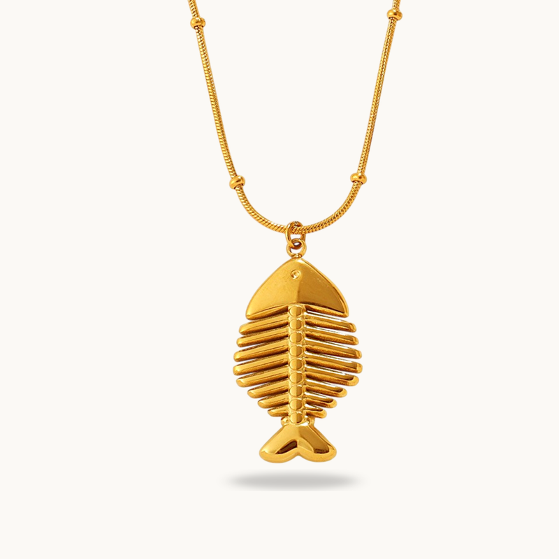 Fish Skeleton Necklace