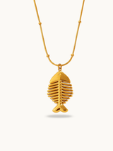 Fish Skeleton Necklace