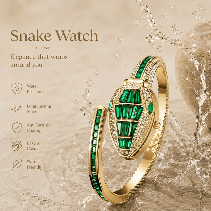 Green Snake Watch Bracelet