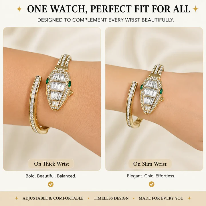 White Snake Watch Bracelet
