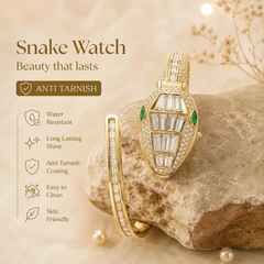 White Snake Watch Bracelet