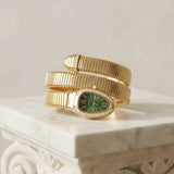Green Gold Snake Watch