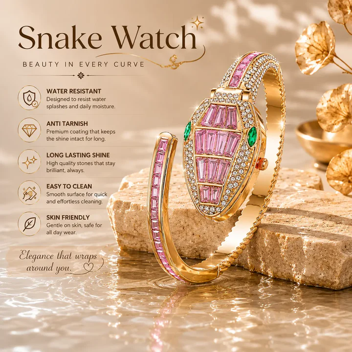 Pink Snaket Watch Bracelet