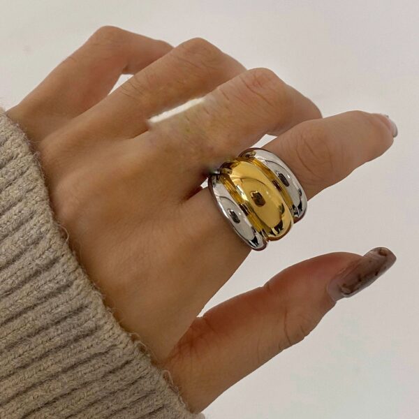 Three Tone Statement Ring