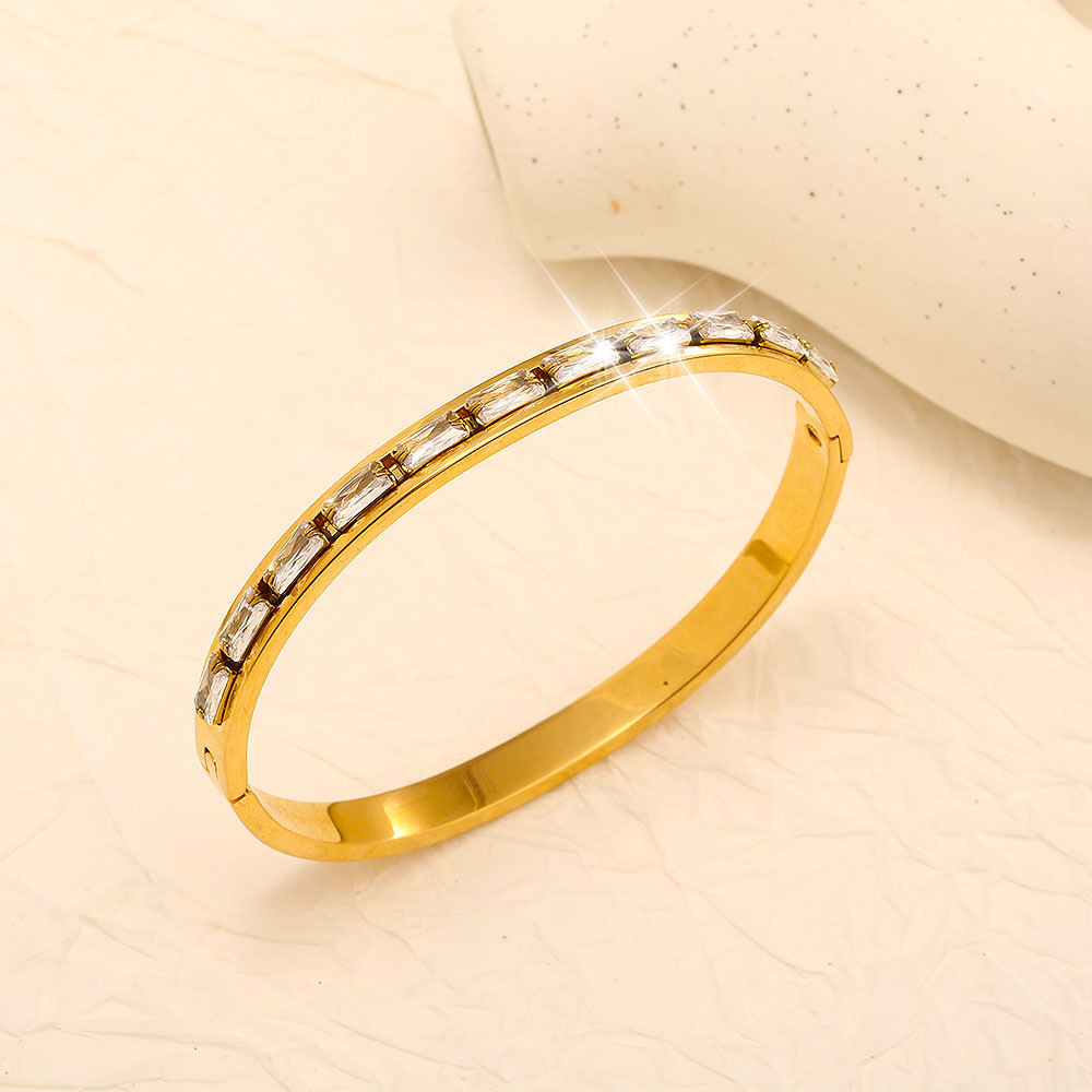 Luxury White Zircon Studded Bracelet - Image 5