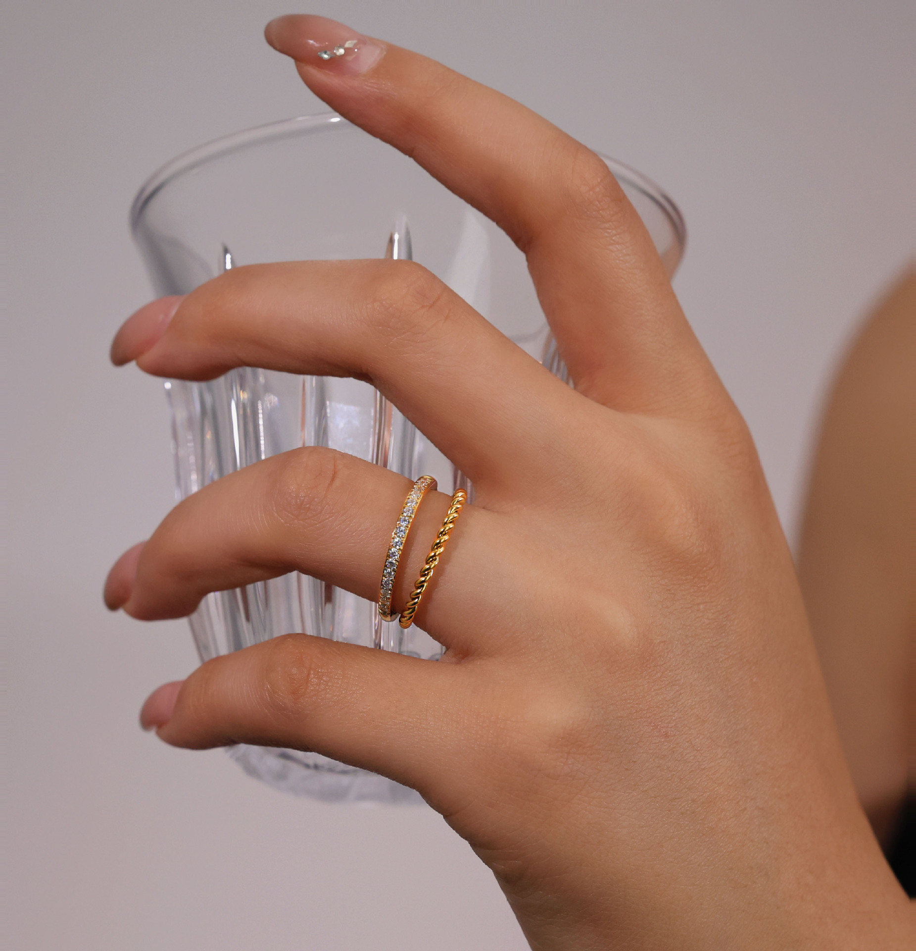 Twin Stacked Zirconia Ring - Image 4