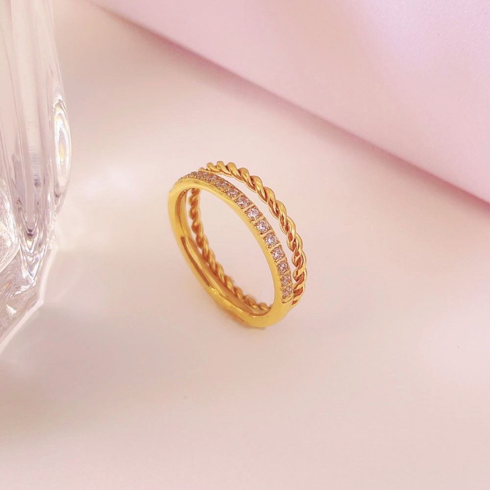 Twin Stacked Zirconia Ring - Image 5