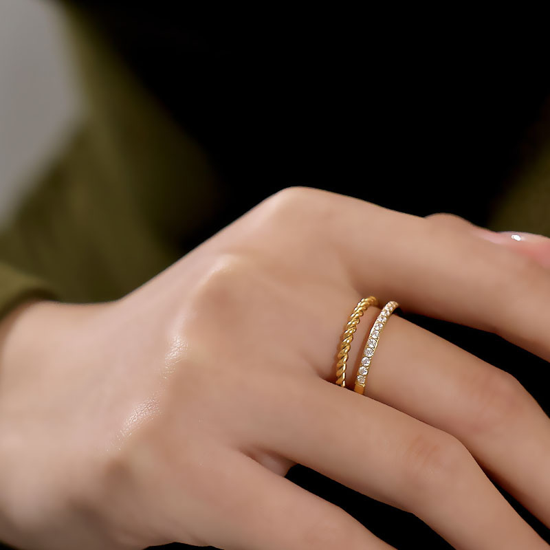 Twin Stacked Zirconia Ring - Image 6