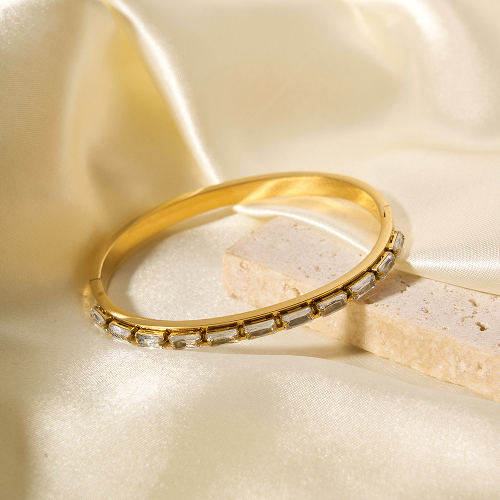 Luxury White Zircon Studded Bracelet - Image 2