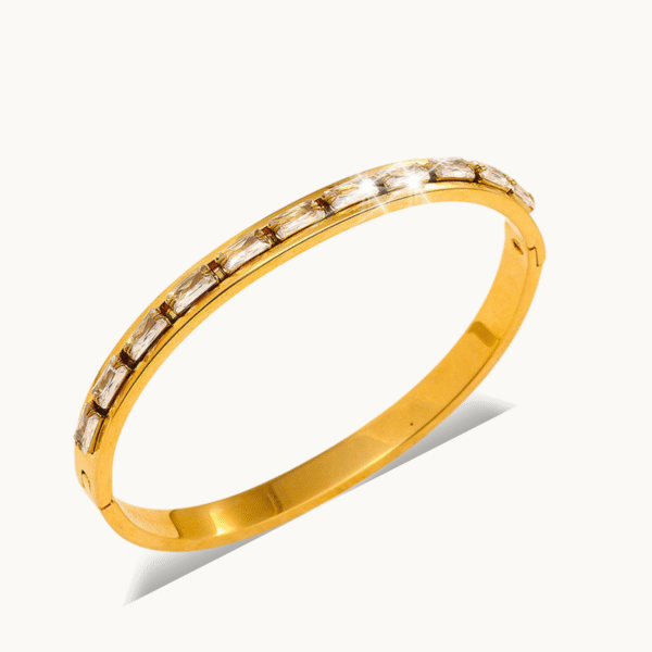 Luxury White Zircon Studded Bracelet