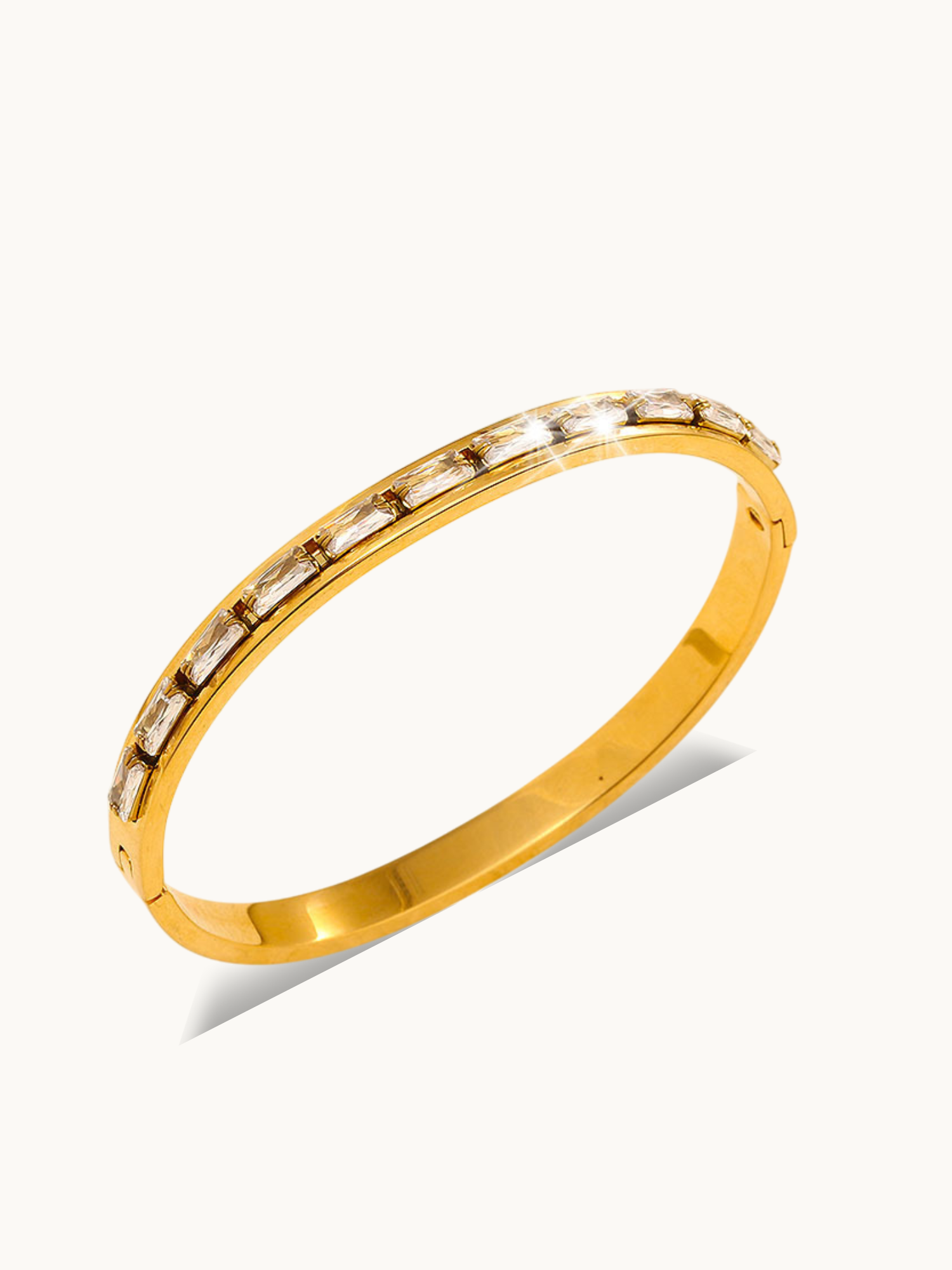 Luxury White Zircon Studded Bracelet