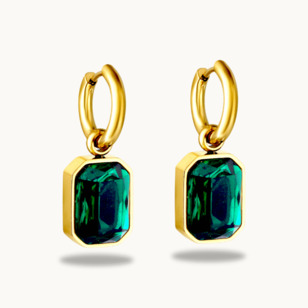 Emerald Green Hanging Earrings