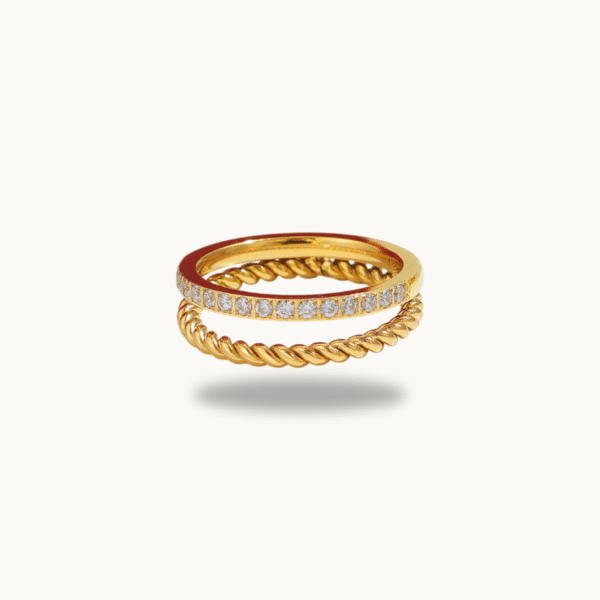 Twin Stacked Zirconia Ring