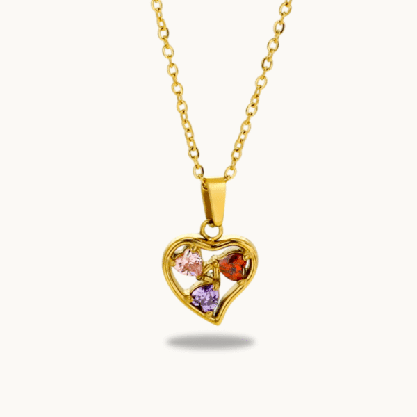 Multi Colour Heart Necklace