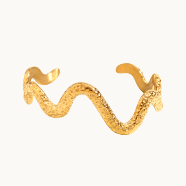 Wavy Textured Cuff Bracelet