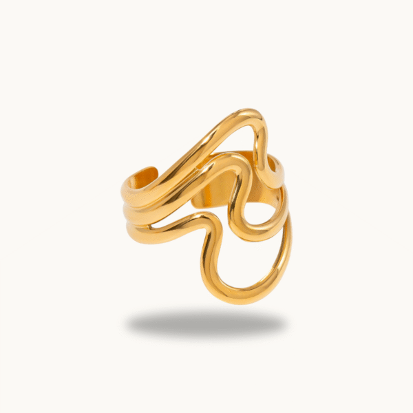 Serene Waves Adjustable Ring