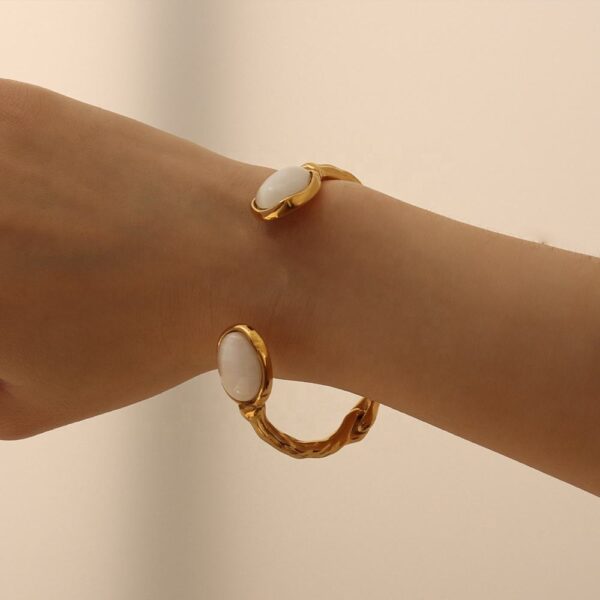 Luxury Stone Cuff Bracelet